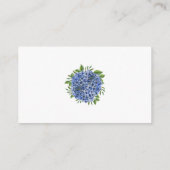 Blue Hydrangeas Waterverf Wedding Details Website Informatiekaartje (Achterkant)