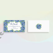 Blue Hydrangeas Waterverf Wedding Details Website Informatiekaartje