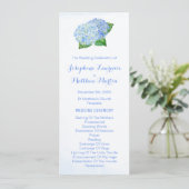 Blue Hydrangeas Waterverf Wedding Programs Programmakaart (Staand voorkant)