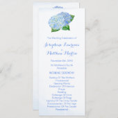 Blue Hydrangeas Waterverf Wedding Programs Programmakaart (Voorkant / Achterkant)