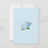 Blue Hydrangeas Waterverf Wedding Reply Cards RSVP Kaartje (Achterkant)