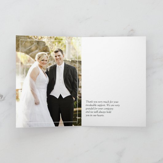 Blue Hydrangeas Wedding Bedankkaart (Binnen)