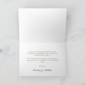 Blue Hydrangeas Wedding Bedankkaart (Binnen)