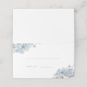 Blue Hydrangeas Wedding Folded Place Card Plaatskaartje (Buitenkant ongevouwen)