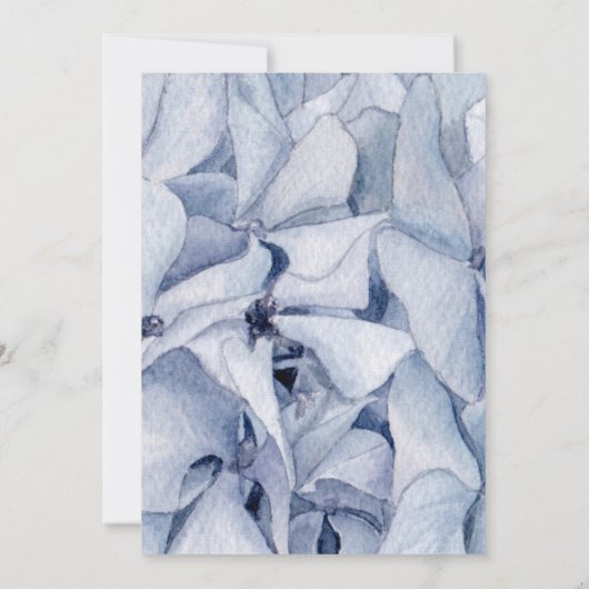 Blue Hydrangeas Wedding Invitation Kaart (Achterkant)