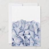 Blue Hydrangeas Wedding Invitation Kaart (Achterkant)