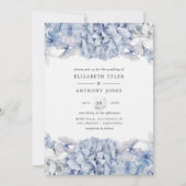 Blue Hydrangeas Wedding Kaart (Voorkant)