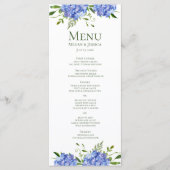 Blue Hydrangeas Wedding Menu (Voorkant)