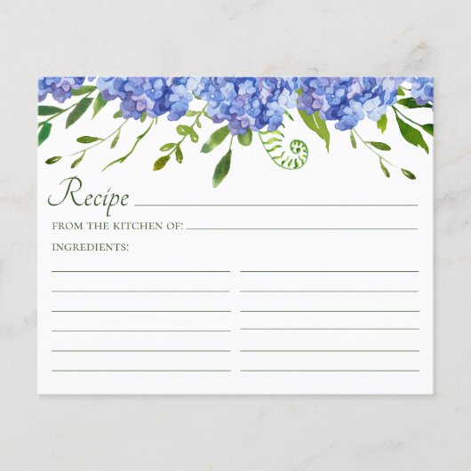 Blue Hydrangeas Wedding Recipe (Voorkant)