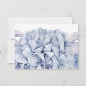 Blue Hydrangeas Wedding RSVP Kaartje (Achterkant)