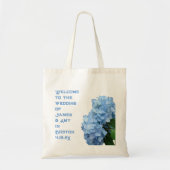 Blue Hydrangeas Wedding Welcome Bag Tote Bag (Voorkant)