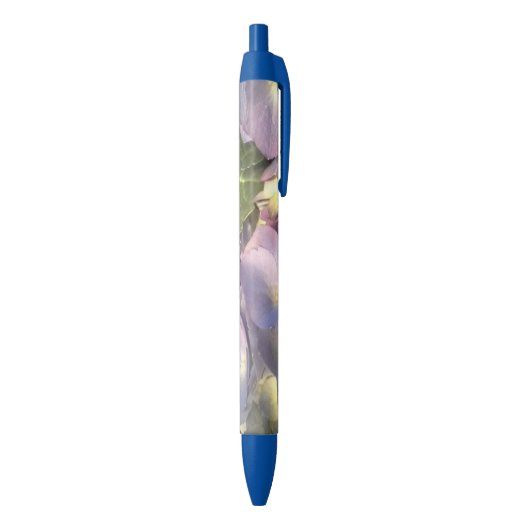 Blue Hydrangeas Zwarte Inkt Pen (Achterkant (Verticaal))
