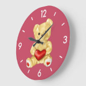 Blue Hypnotizing Cute Teddy Bear Grote Klok (Hoek)