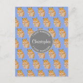 Blue I hou van Hamsters Hamster Pattern Briefkaart (Voorkant)