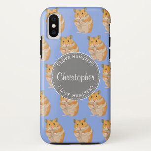 Blue I hou van Hamsters Hamster Pattern Case-Mate iPhone Case