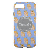 Blue I hou van Hamsters Hamster Pattern Case-Mate iPhone Case (Achterkant)