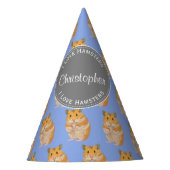 Blue I hou van Hamsters Hamster Pattern Feesthoedjes (Voorkant)