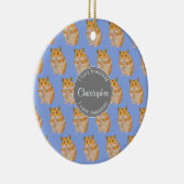 Blue I hou van Hamsters Hamster Pattern Keramisch Ornament (Rechts)