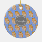 Blue I hou van Hamsters Hamster Pattern Keramisch Ornament (Achterkant)