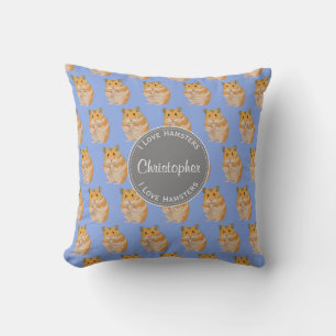 Blue I hou van Hamsters Hamster Pattern Kussen