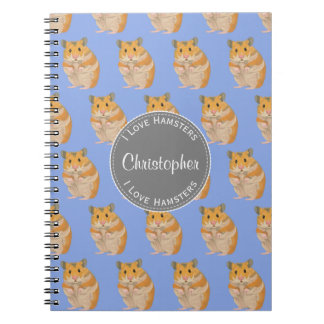 Blue I hou van Hamsters Hamster Pattern Notitieboek