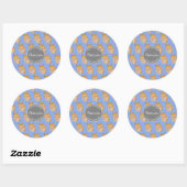 Blue I hou van Hamsters Hamster Pattern Ronde Sticker (Vel)