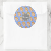 Blue I hou van Hamsters Hamster Pattern Ronde Sticker (Tas)