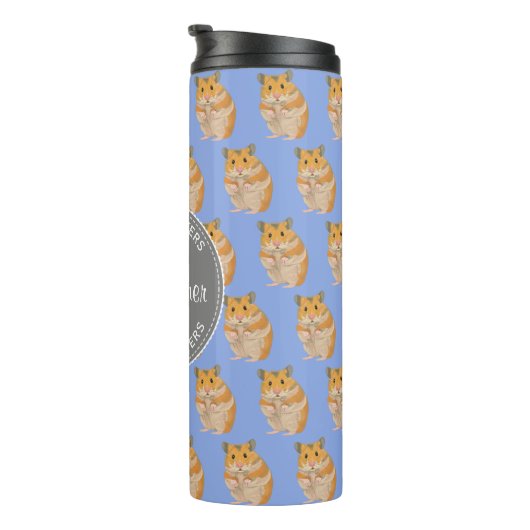 Blue I hou van Hamsters Hamster Pattern Thermosbeker (Geroteerd rechts)