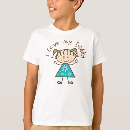 Blue I Love My papa Gift T-shirt (Voorkant)