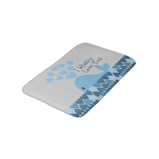 Blue I Whaley houdt van je! Badmat (Gekanteld)