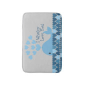 Blue I Whaley houdt van je! Badmat (Voorkant Verticaal)