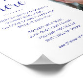 Blue I will be here with Photo Memorial Wedding Poster (Hoek)