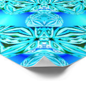 Blue Ice Angel Ring, Abstract Mandala Poster (Hoek)