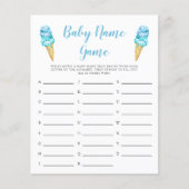 Blue Ice Cream Baby Name Shower Game (Voorkant)