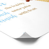 Blue Ice Cream Baby shower Moeder Osa Bar Poster (Hoek)