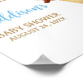 Blue Ice Cream Baby shower Welkom Poster (Hoek)