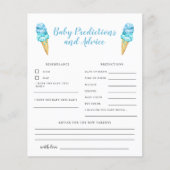 Blue Ice Cream-Baby voorspelling en advies Kaart (Voorkant)