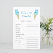 Blue Ice Cream Baby Word Scramble Game (Staand voorkant)