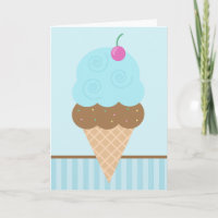 Blue Ice Cream Cone