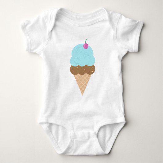 Blue Ice Cream Cone Romper (Voorkant)