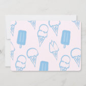 Blue Ice Cream PhotoGirl 1e verjaardag Kaart (Achterkant)