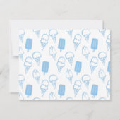 Blue Ice Cream Stationery Note Kaart Notitiekaartje (Achterkant)