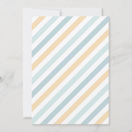 Blue Ice Cream Truck One 1st Birthday Party Kaart (Achterkant)