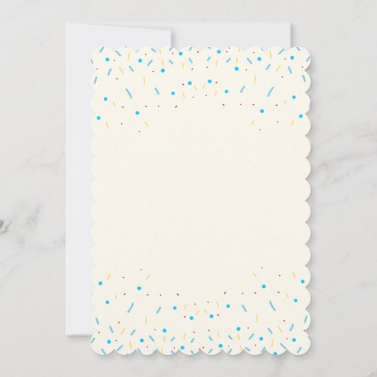 Blue Ice Cream Uitnodiging voor verjaardag (Achterkant)