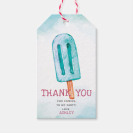 Blue Ice Cream Verjaardag Dank u Cadeaulabel