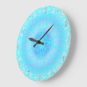 Blue Ice Cross Ball Snowflake Muurklok Grote Klok (Hoek)
