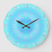 Blue Ice Cross Ball Snowflake Muurklok Grote Klok (Voorkant)