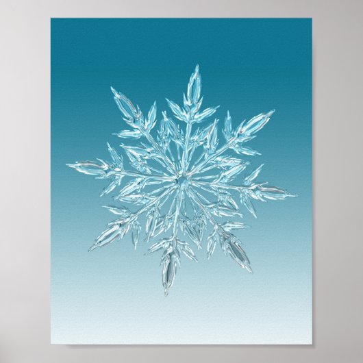 Blue Ice Crystal Poster (Voorkant)