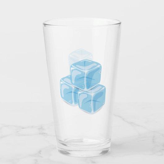 Blue Ice Cubes Drinking Glas (Achterkant)