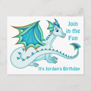 Blue Ice Dragon-Briefkaart Uitnodiging Briefkaart